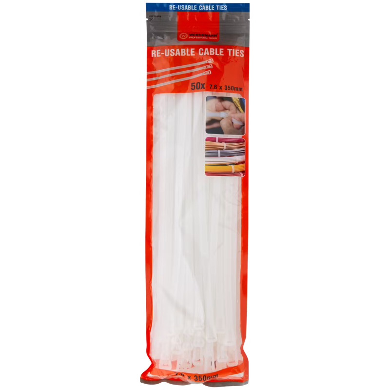 Rilsan 7,6x350 blanc Lot de 50