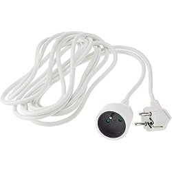 Rallonge 10m blanc 250V - 10A