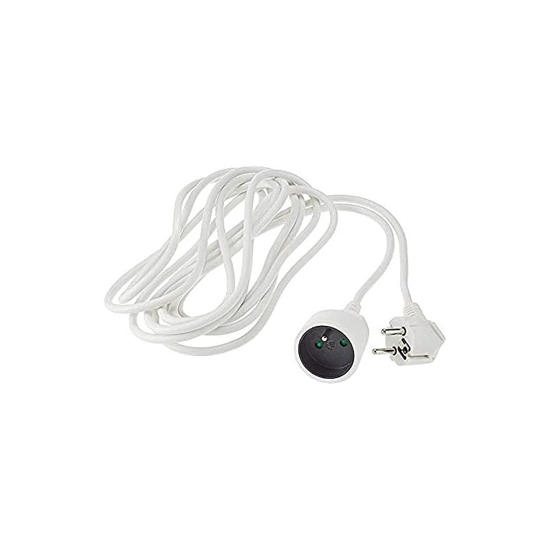Rallonge 10m blanc 250V - 10A