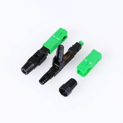 SC/APC fiber optic quick connector (green) - set of 10